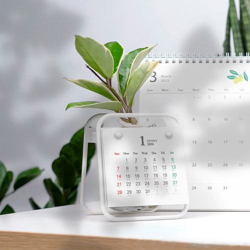 创意水培绿植女生桌面摆件2026定制日历台历办公室好物书桌小摆件