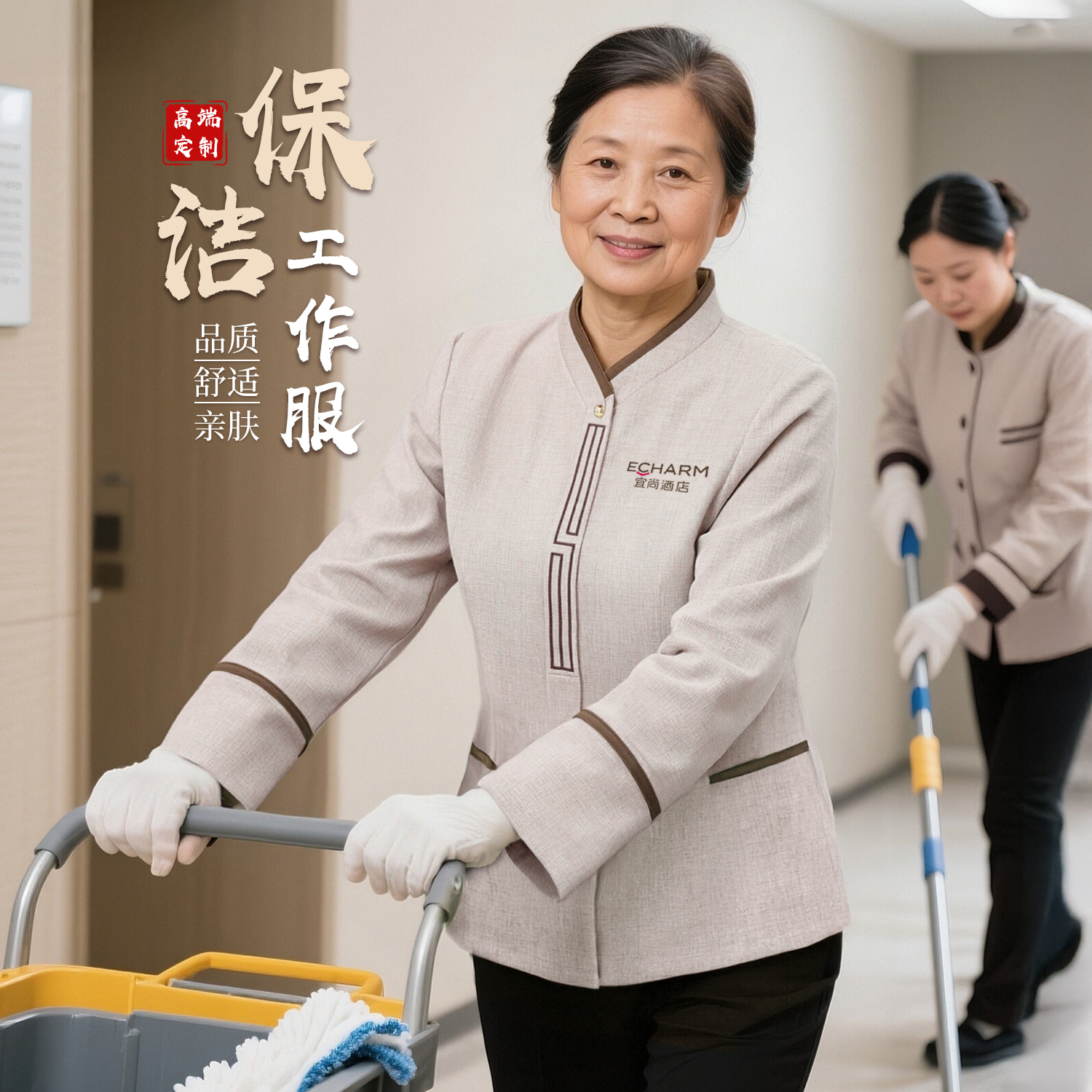 客房清洁员阿姨大码保洁工作服