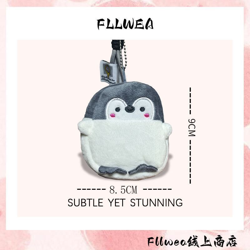 FLLWEA企鹅钱包口红耳机零钱包笔袋二次元呆萌可爱包包挂饰