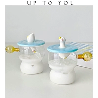 Shˇoriginal Duck Cup Симпатичная керамическая стеклянная чашка для девочек мультфильм большой емкость высокая температура и подарки высокой стоимости
