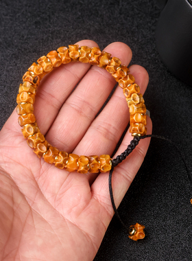 龙脊牦牛骨手串文玩龙骨佛珠手链