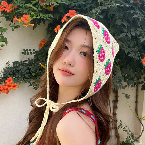 夏季田园风女吸水吸汗百搭三角巾