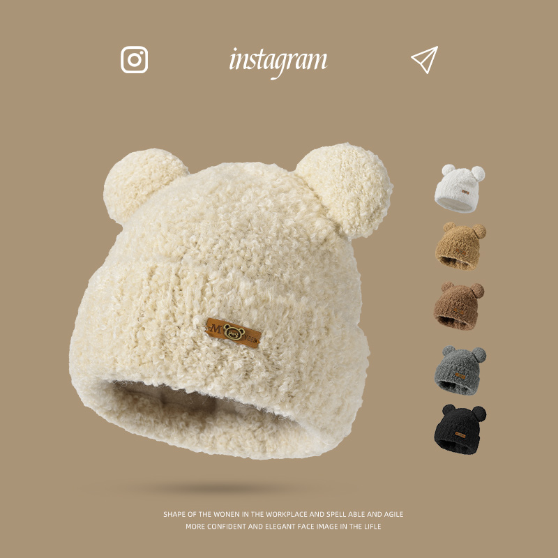 帽子女秋冬季保暖护耳针织冷帽