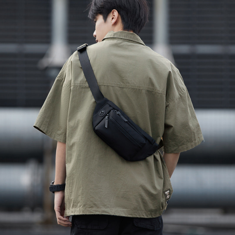 木村耀司腰包挎包斜肩包胸包小包斜挂包单肩包男士背包运动斜挎包