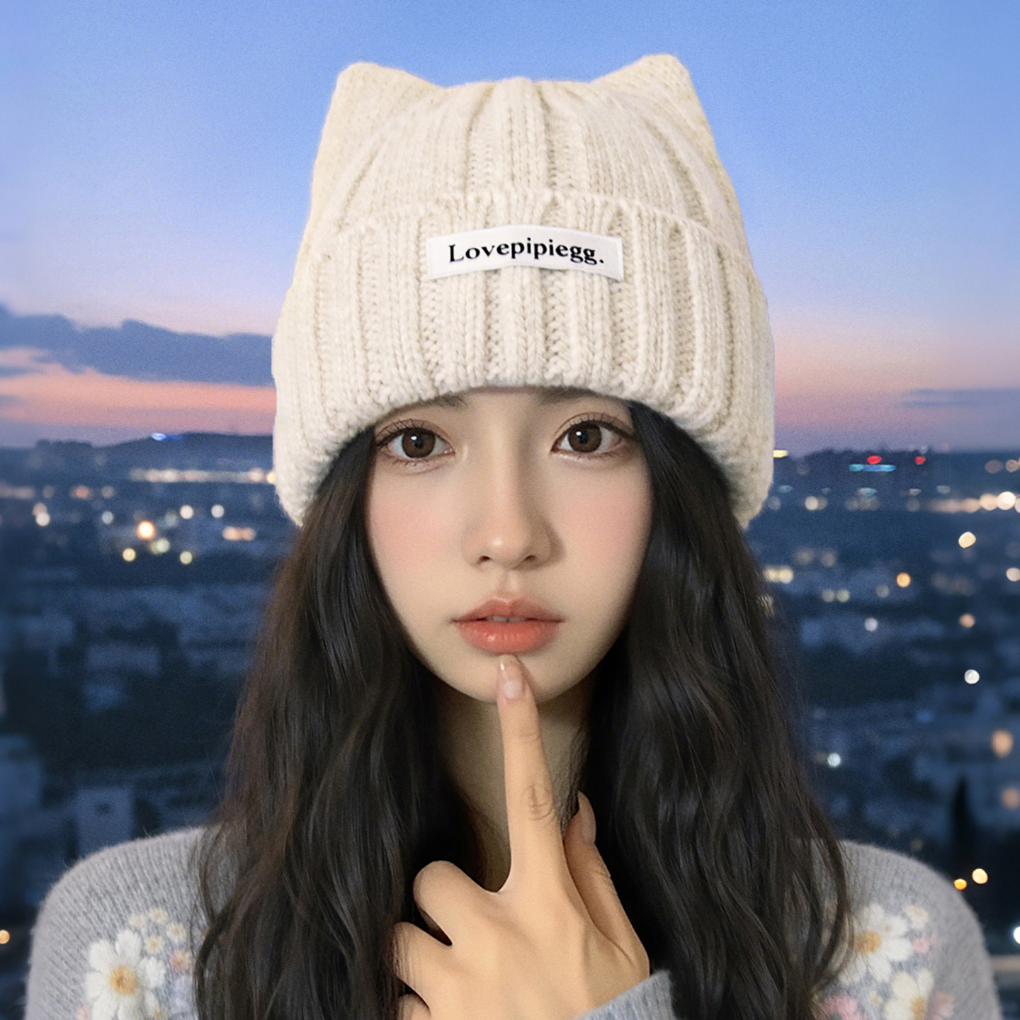 韩系猫耳朵帽子针织帽羊毛冬帽女保暖防寒护耳毛线帽大头围显脸小,服饰配件/皮带/帽子/围巾,帽子,淘宝优惠券,粉丝福利购,淘宝优惠卷