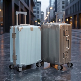 丹尼袋鼠行李箱铝合金万向轮登机箱铝框拉杆箱20寸旅行密码箱