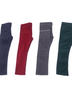 儿童春秋冬长裤法单男女童平绒裤弹力舒适休闲百搭直筒裤子