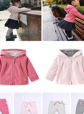 女童春秋抓绒卫衣卫裤外套法单休闲百搭保暖上衣裤子分开拍