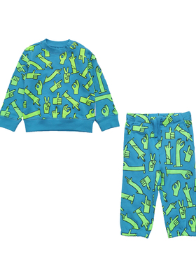 SMC儿童秋冬抓绒卫衣卫裤婴幼儿保暖休闲套头上衣有机棉外套