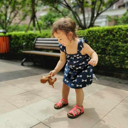 法国j家女童夏季连衣裙全棉洋气