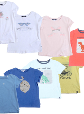 儿童夏短袖T恤男女童宝宝全棉凉爽可爱圆领衫休闲体恤上衣