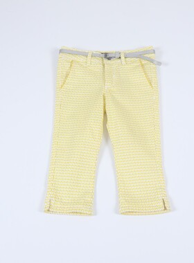 儿童春夏9分裤法国OK家女童纯棉弹力中腰长裤洋气法式淑女裤子