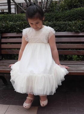 女童春夏公主裙 法国lili女童大裙摆软网纱tutu连衣裙纱裙