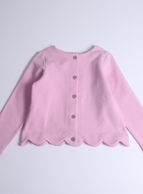 女童秋冬抓绒外套法轻奢洋气保暖公主上衣棉质舒适开衫