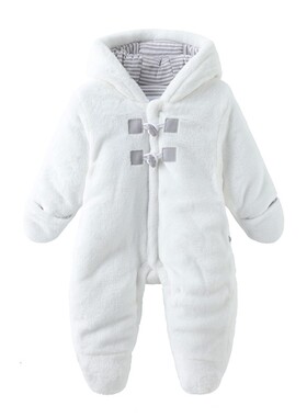 宝宝冬季连体棉服法单男女童夹棉加厚保暖绒面连身衣外套清仓特价