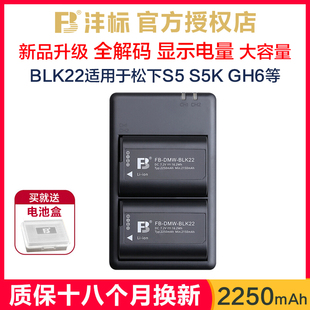 GH6 相机配件 单反数码 G9M2双槽USB移动充电器非原装 GH5M2 S5GK S5K BLK22电池适用松下Lumix 沣标DMW