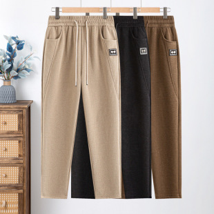 春秋新款 休闲大码 灯芯条绒裤 高腰长裤 中年女士哈伦裤 中老年妈妈装