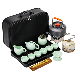 便携式户外旅行茶具套装卡式炉子煮茶炉露营野炊泡茶神器喝茶装备