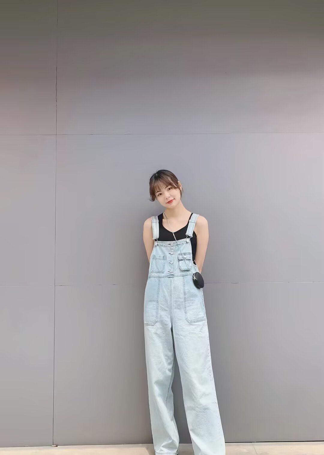 牛仔背带裤长裤女夏季宽松设计感