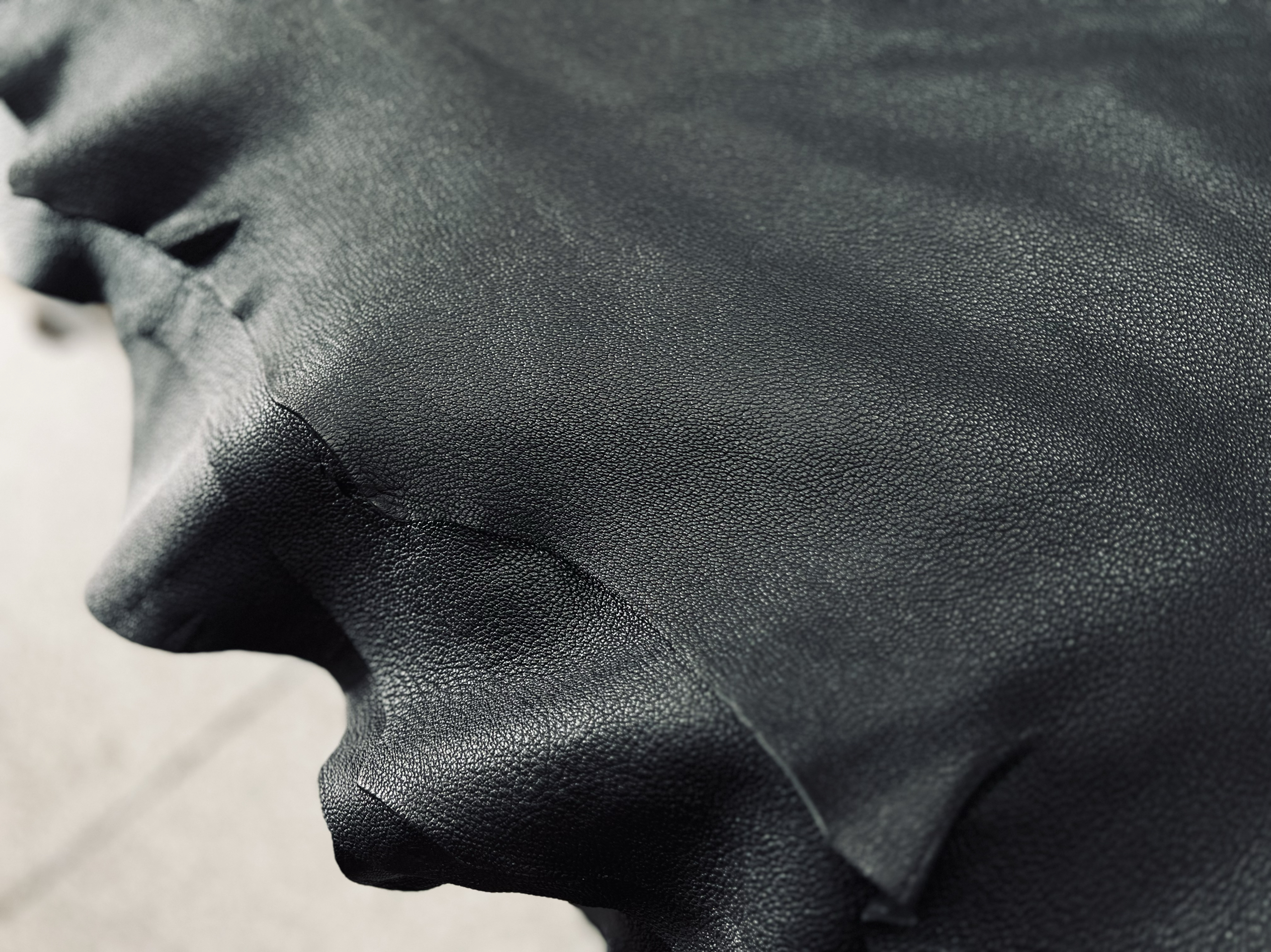 新品黑色羚羊皮！真皮皮料 1.6mm 8-10尺 柔软手感 手工DIY皮料