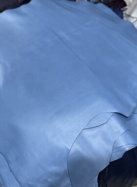 蓝色系！颜色齐！意大利CTC工厂胎牛皮 0.8mm 皮面顺滑 头层牛皮