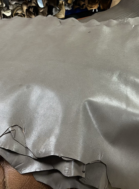 高吉色！灰色意大利头层羊皮 1.0mm 7-8尺 100/张 TB元版皮