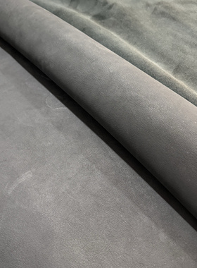 意大利头层牛皮透染黑色磨砂皮 1.2-1.4mm12-14尺 240/张两张包邮