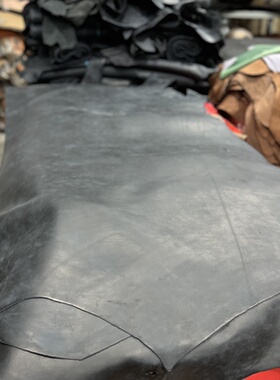 Pueblo忒效果磨砂风格！非国产！意大利蓝黑色头层牛皮1.5mm中挺