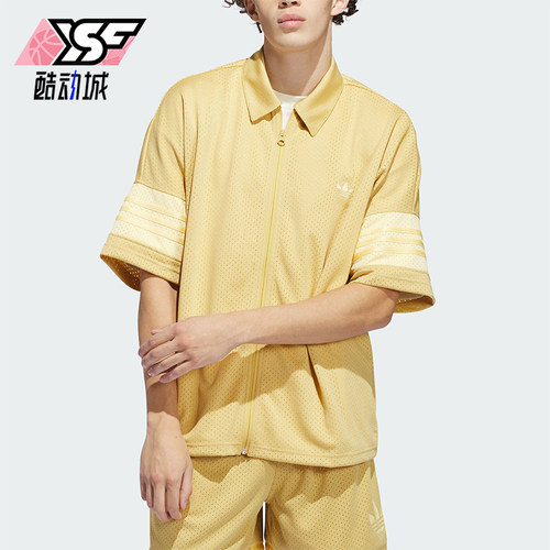 阿迪达斯男女运动中袖上衣