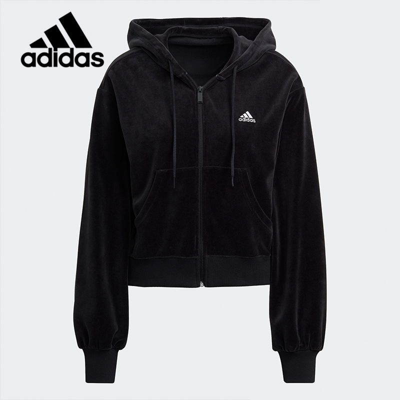Adidas/阿迪达斯正品adidas CROP FZ W 女训练运动夹克外套H25101