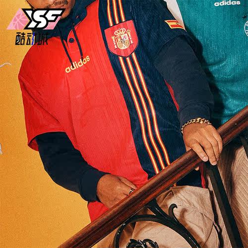 Adidas/阿迪达斯正品西班牙队足球文化男士运动球衣IT7754