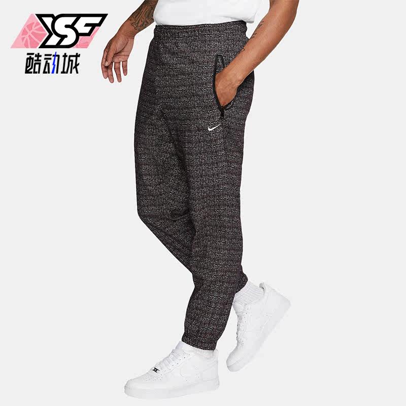 Nike/耐克正品Classic Sport男子意产格子纱线长裤CJ0804-010