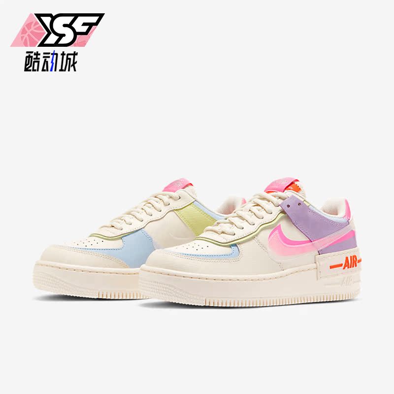 Nike/耐克正品Air Force 1女子运动拼接时尚板鞋CU3012-164