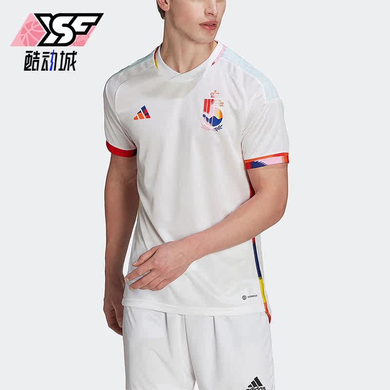 Adidas/阿迪达斯正品新款男子球迷版客场足球短袖球衣HK5034
