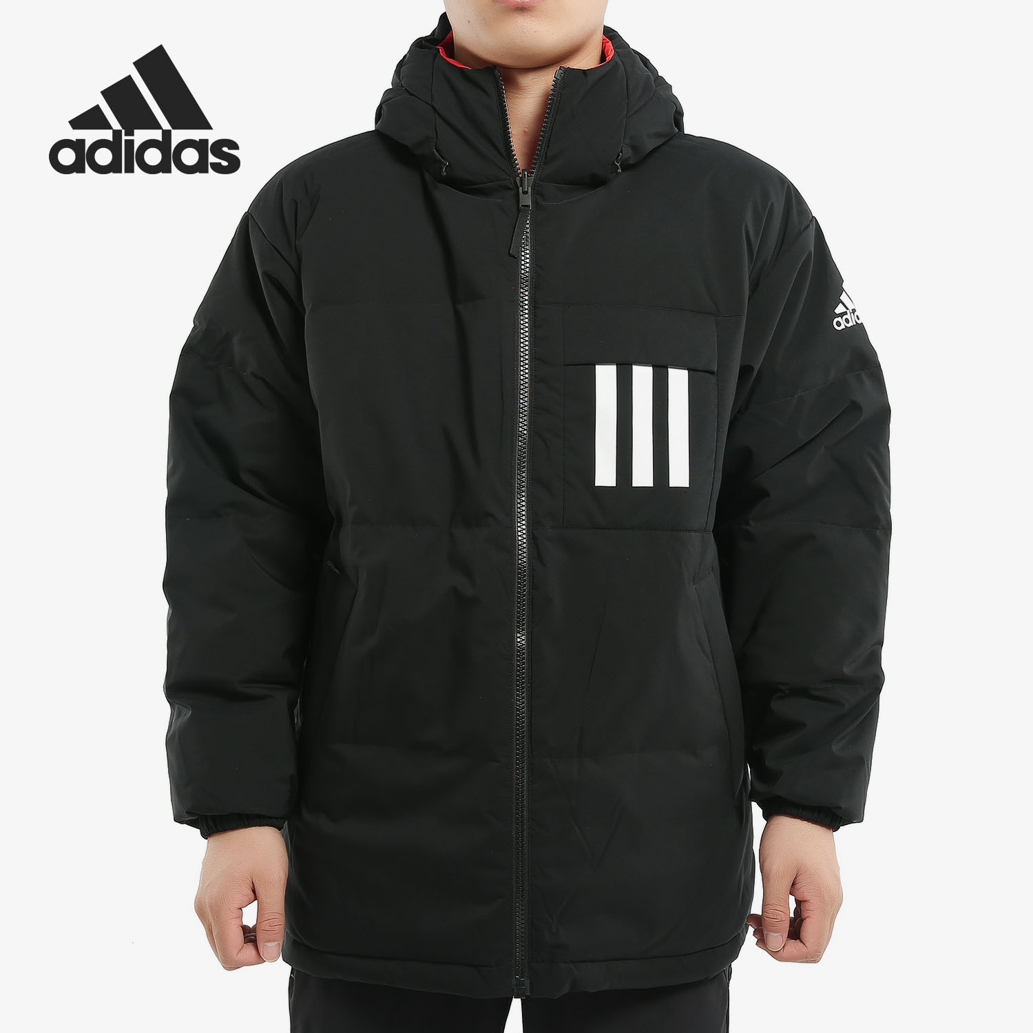 Adidas/阿迪达斯正品男子秋冬新款连帽户外运动休闲羽绒服EH4011