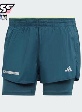 Adidas/阿迪达斯正品ULTI 2IN1女子透气跑步运动短裤HZ4481