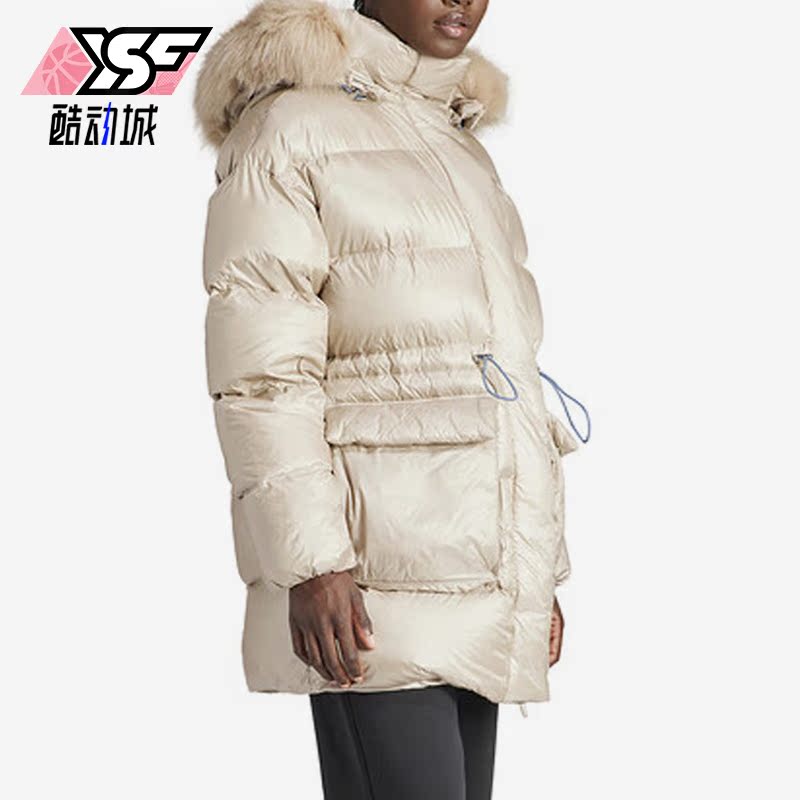 Adidas/阿迪达斯正品三叶草女子保暖连帽休闲羽绒服IR7116