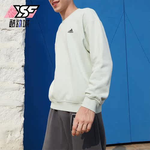 Adidas/阿迪达斯正品LABEL男女同款长袖圆领卫衣套头衫IB2714