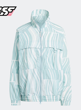 Adidas/阿迪达斯正品SMC女子款训练印花立领运动夹克外套HT1102