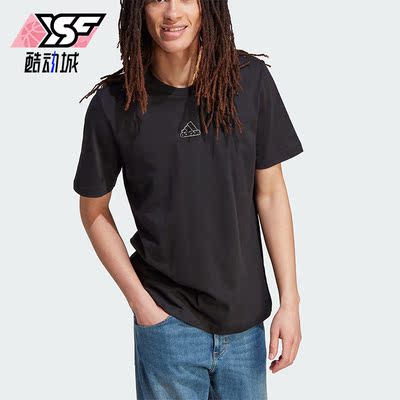 阿迪达斯男子运动短袖