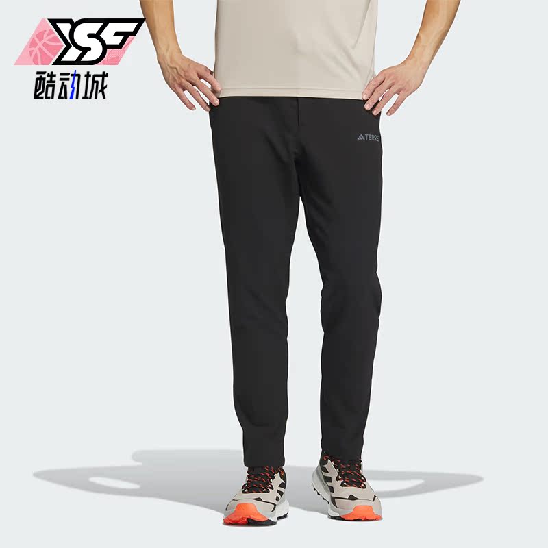 Adidas/阿迪达斯正品TERREX 男士训练户外运动软壳裤IS8912