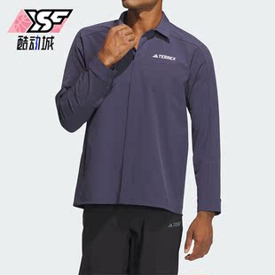 长袖 Adidas 衬衣IP0733 户外男士 SHIRT 阿迪达斯正品 AERORDY