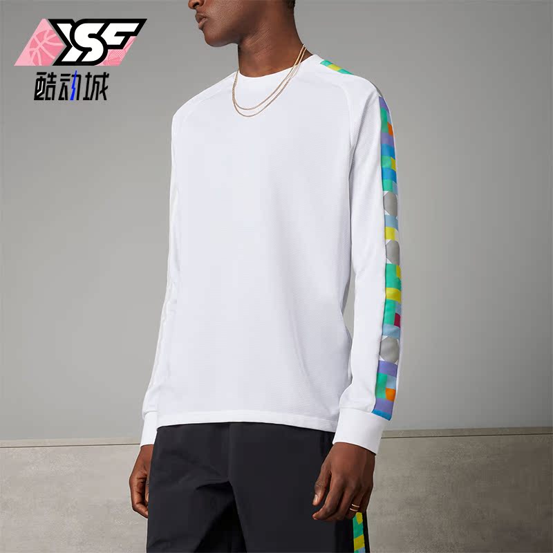 Adidas/阿迪达斯正品秋季新款男装足球运动圆领长袖T恤HY4732