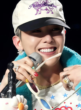 高品质权志龙GD同款飞天狮子紫色刺绣pmo鸭舌帽男女潮牌嘻哈帽子