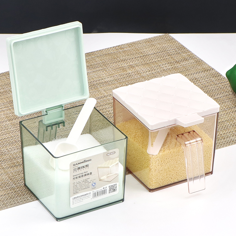 轻奢方形调味盒大容量防潮调料罐