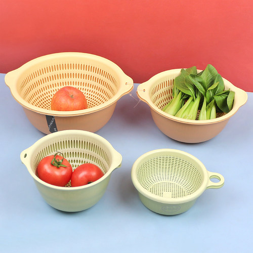 建浩塑料北欧洗菜篮沥水筛水果篮