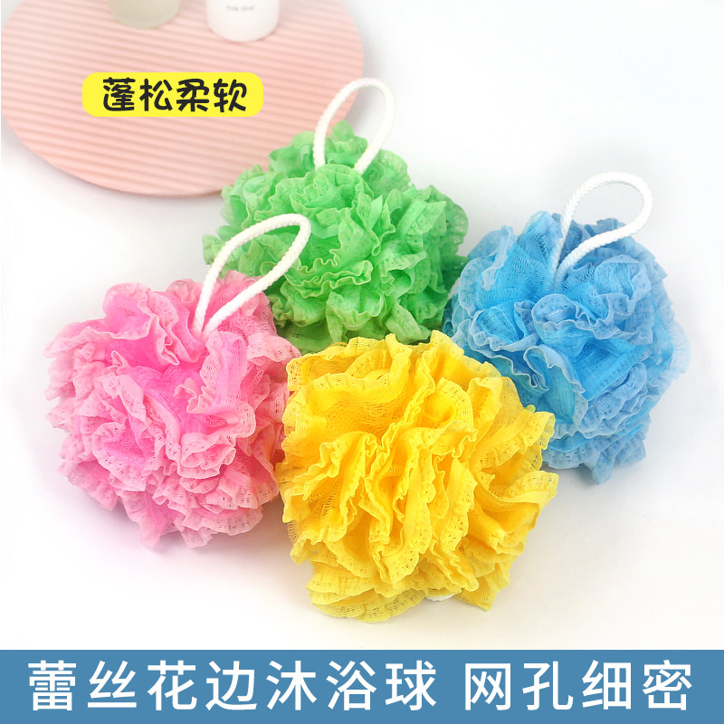大号沐浴球起泡洗澡高档洗澡用品蕾丝浴花搓澡搓背起泡搓澡浴球花