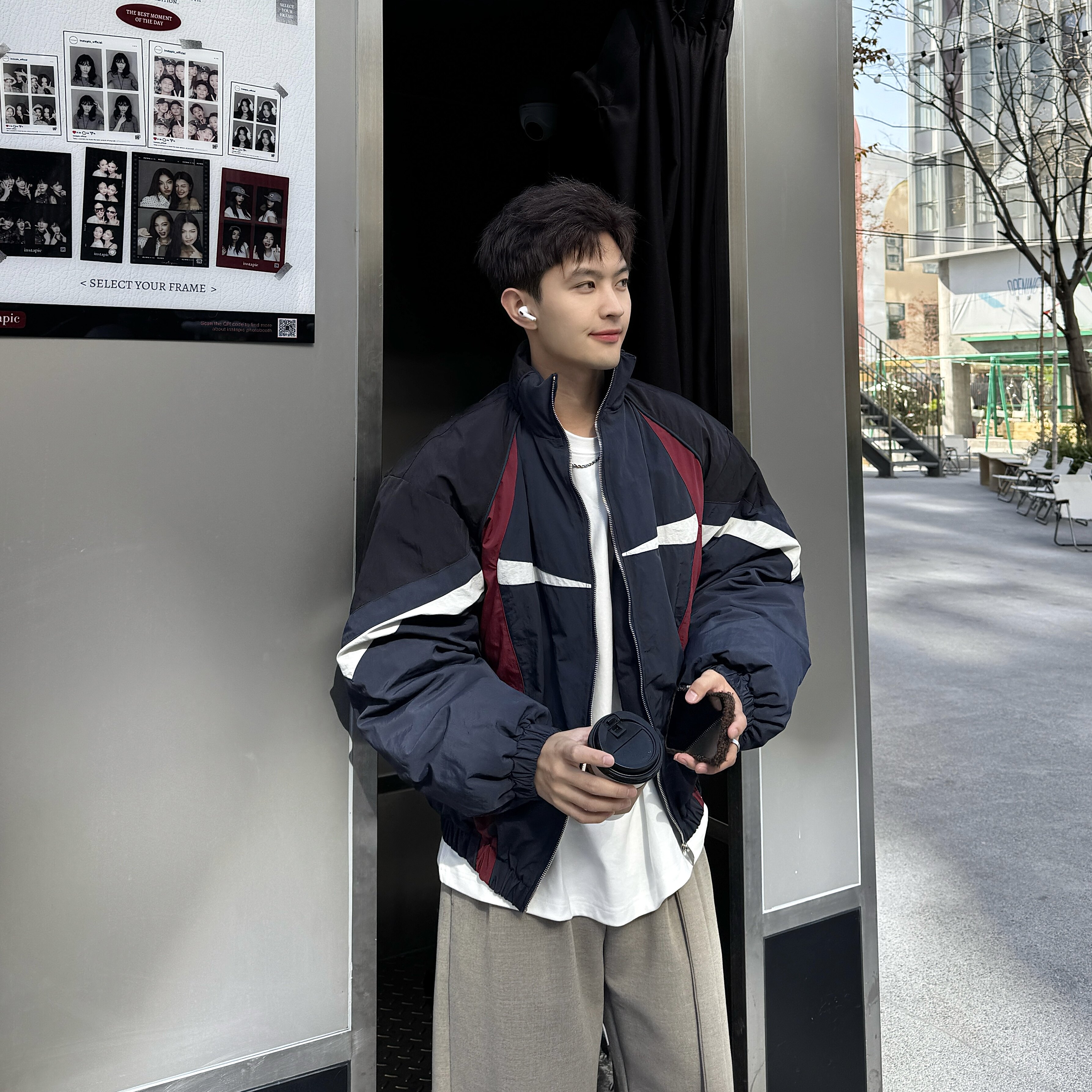 飞型记复古运动风撞色拼接立领棉衣男冬季宽松加厚保暖棉服面包服,男装,棉衣,淘宝优惠券,粉丝福利购,淘宝优惠卷