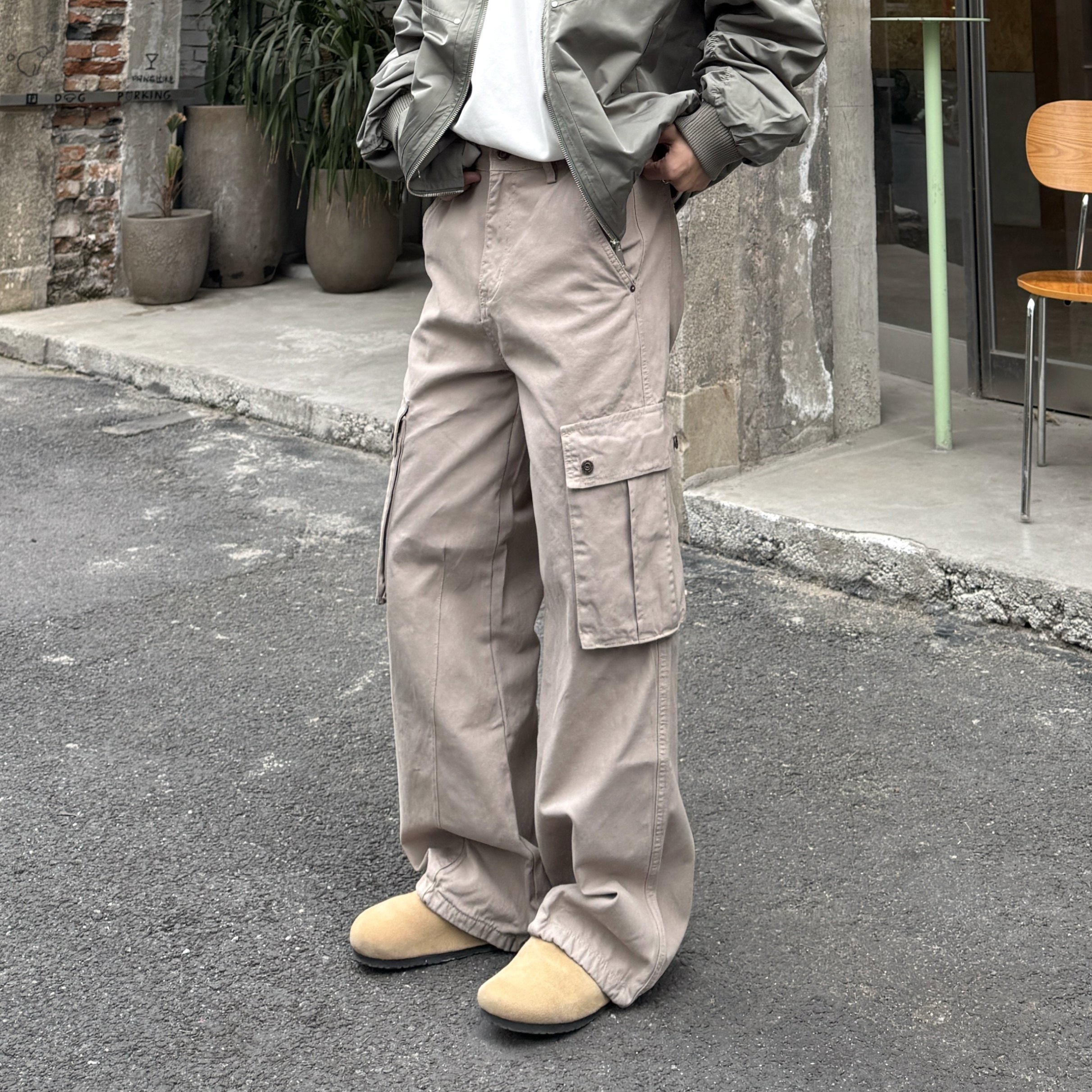 飞型记美式复古工装风卡其色多口袋休闲裤男春季新款宽松直筒长裤,男装,休闲裤,淘宝优惠券,粉丝福利购,淘宝优惠卷