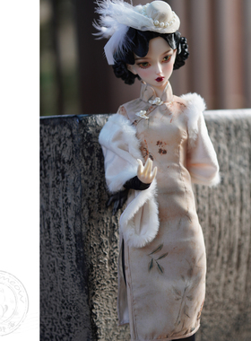 BJD娃衣旗袍材料包3分4分6分民国新中式男女兵人特体叔id75ob27sd